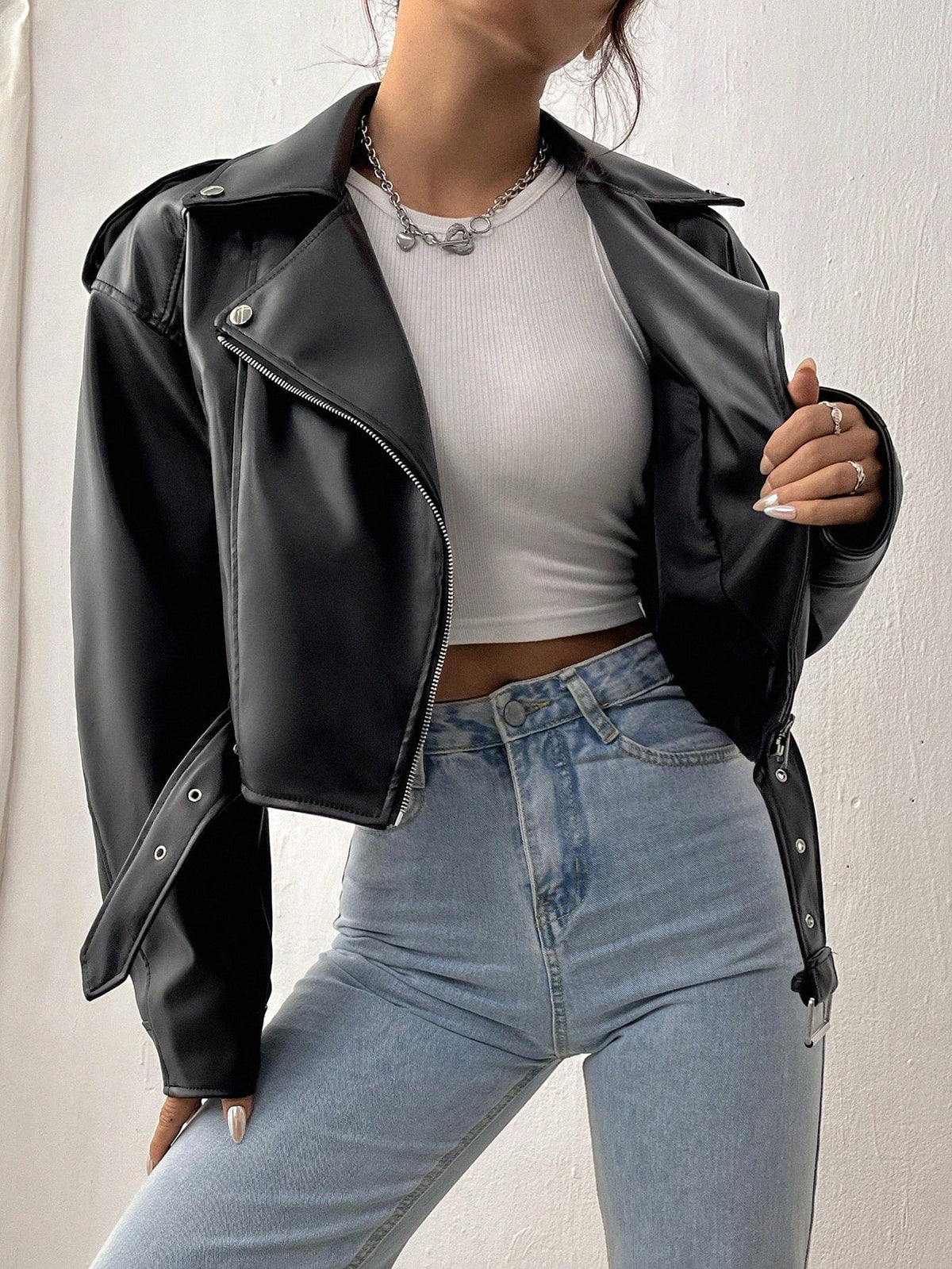 Giacca da moto con zip