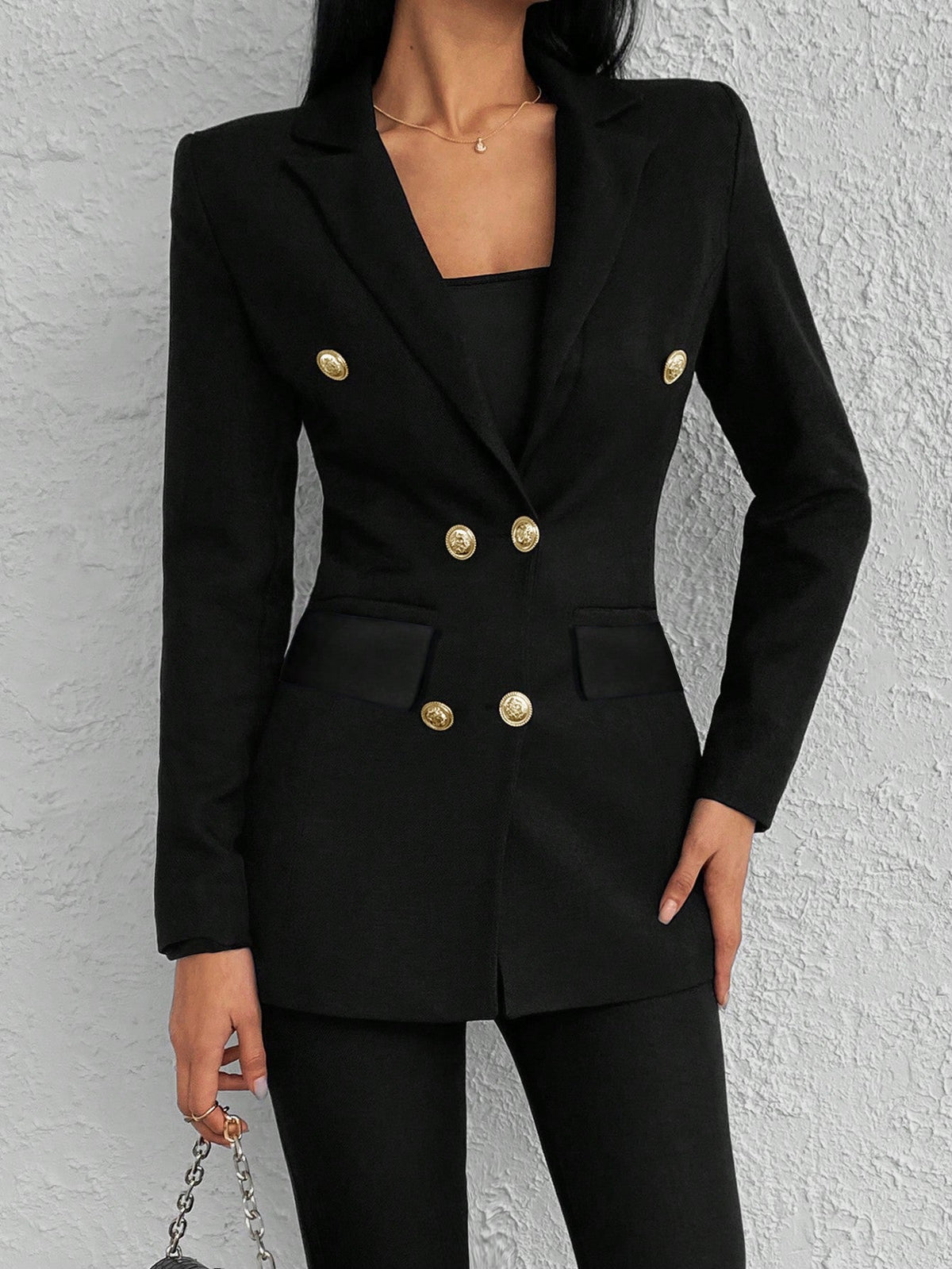 Completo Giacca Doppiopetto E Pantaloni Monocolore