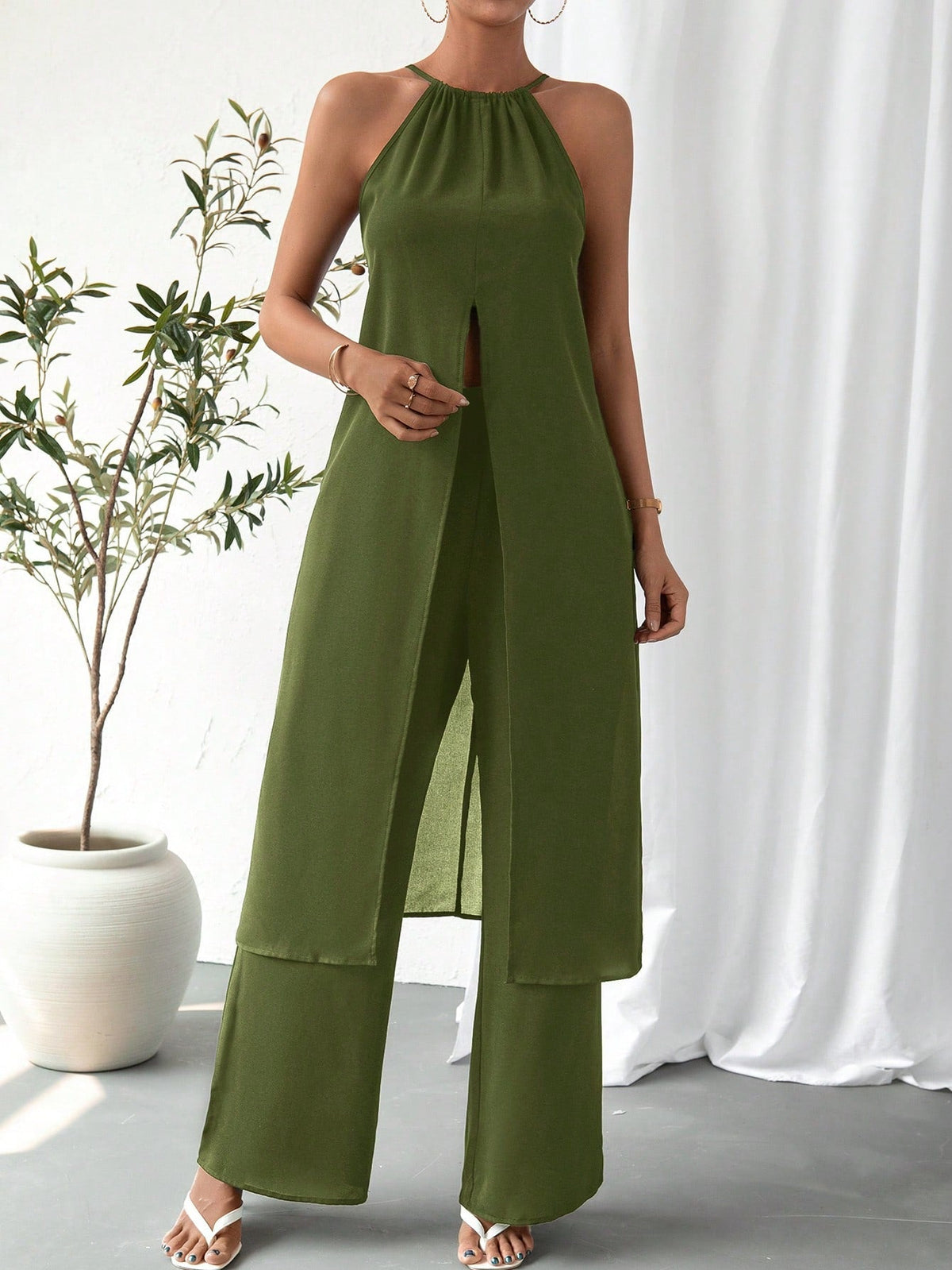 Set Abbigliamento Da Donna A Tinta Unita