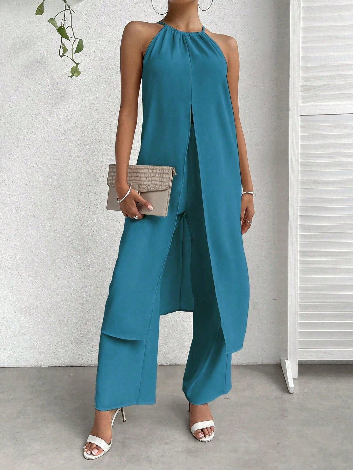 Set Abbigliamento Da Donna A Tinta Unita