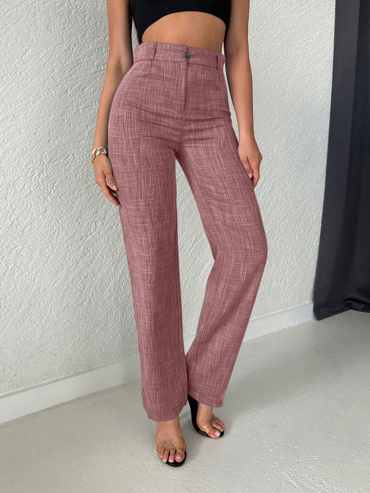Pantaloni A Gamba Dritta Per Donne