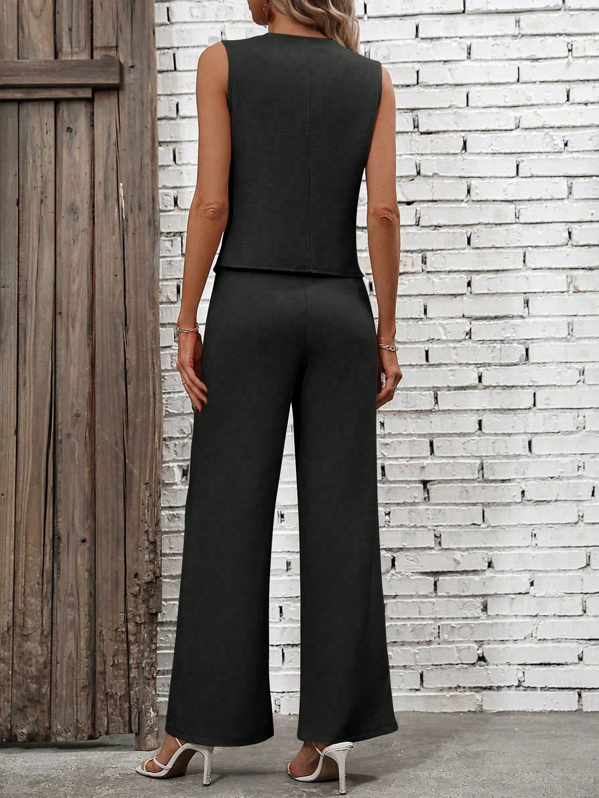 Gilet giacca & Pantaloni a gamba larga