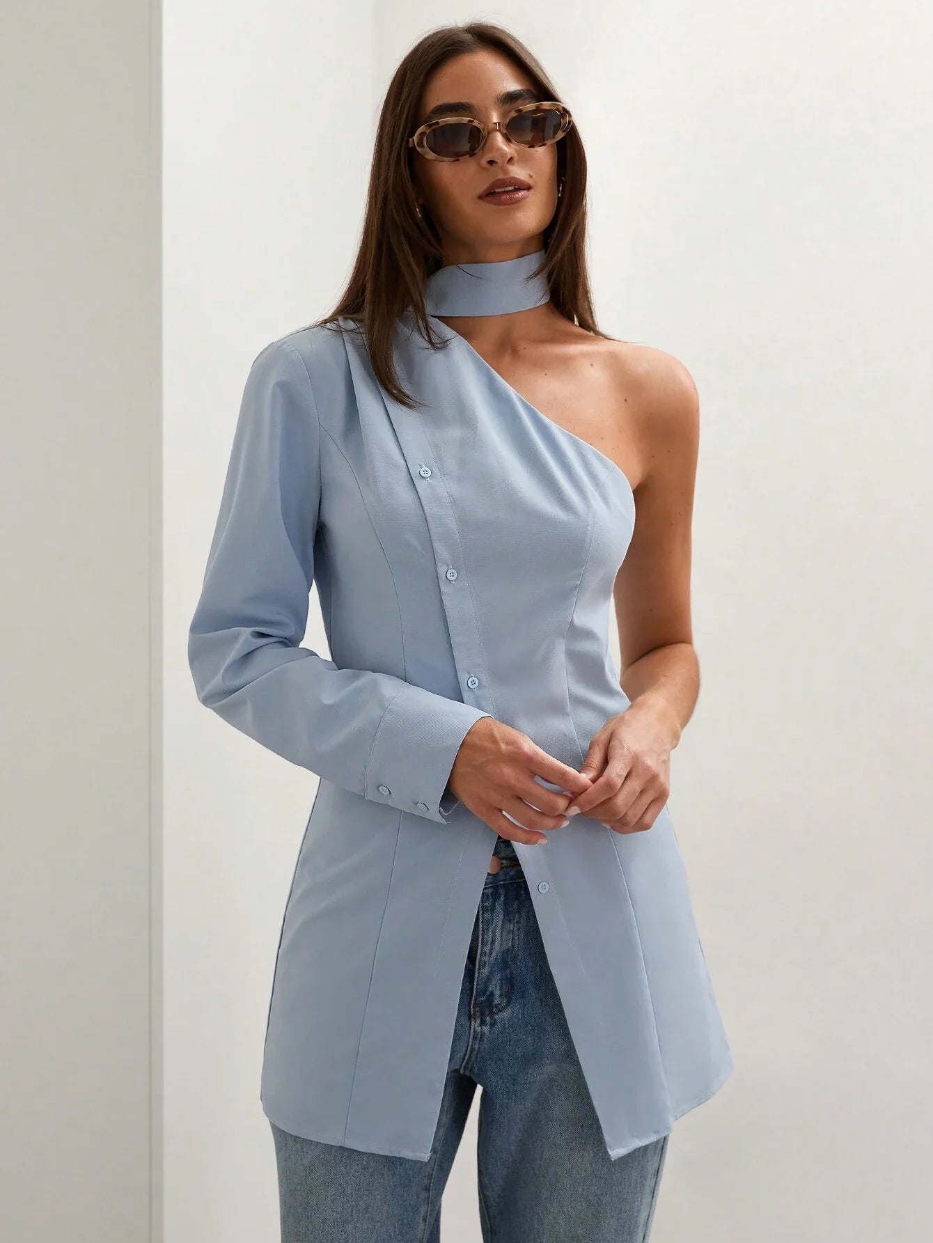Blusa asimmetrica elegante on sale