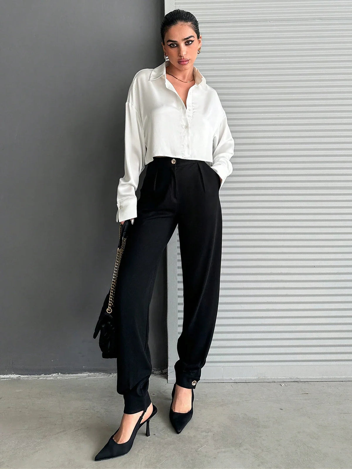 Pantaloni Da Completo Con Dettaglio Bottoni
