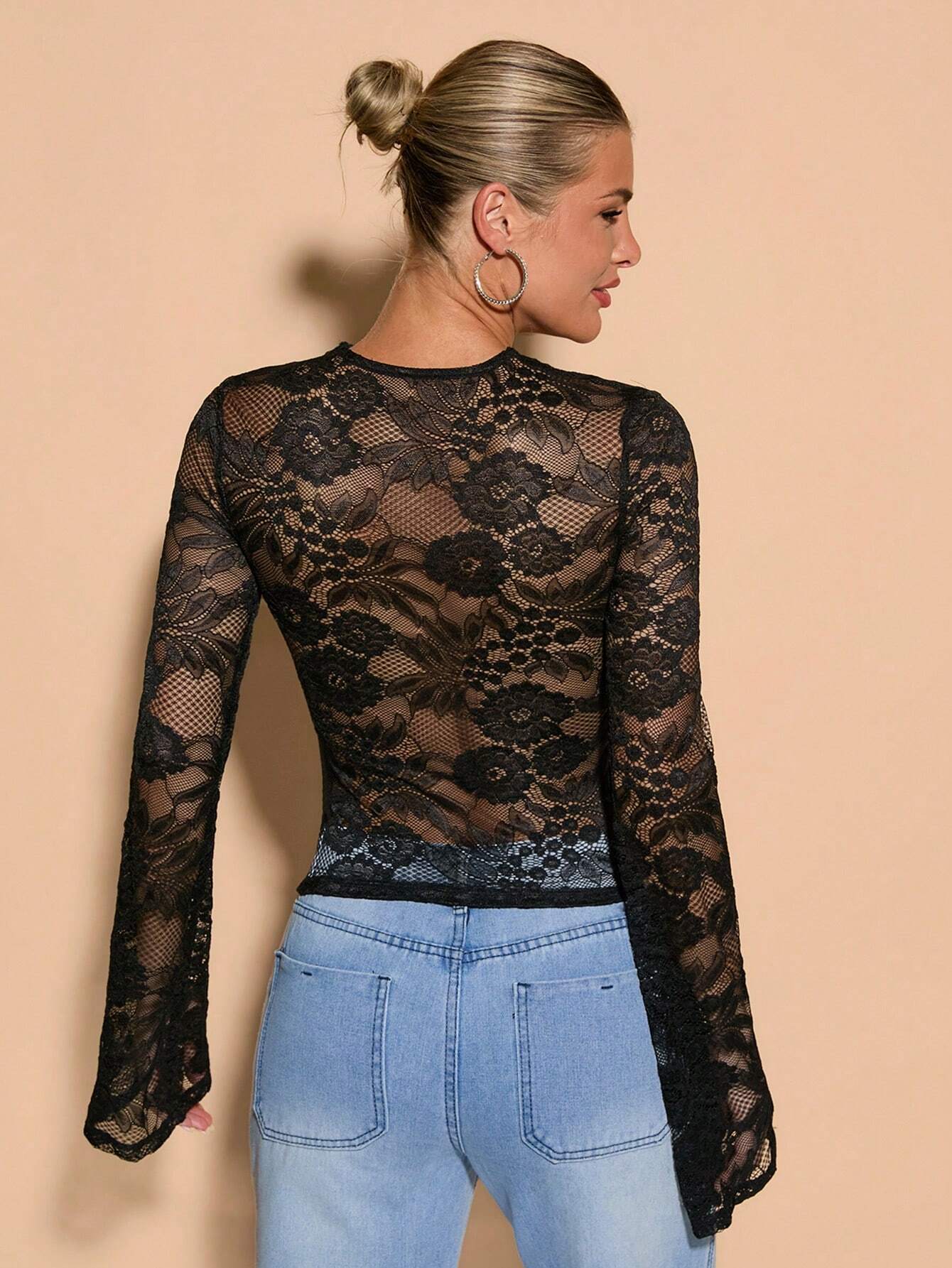 Top eleganti maniche lunghe sale