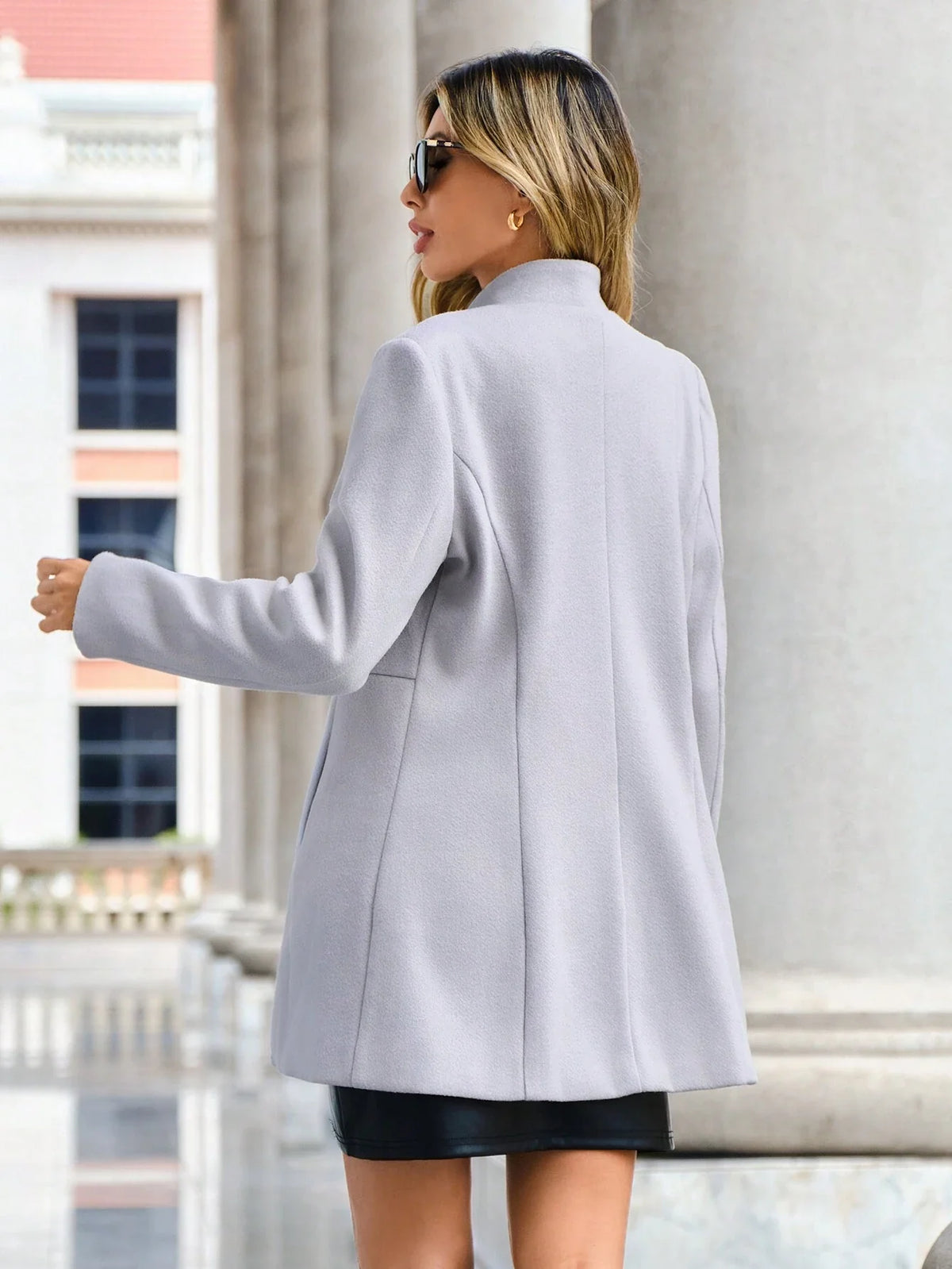 Soprabito in maglia variegata aperto davanti