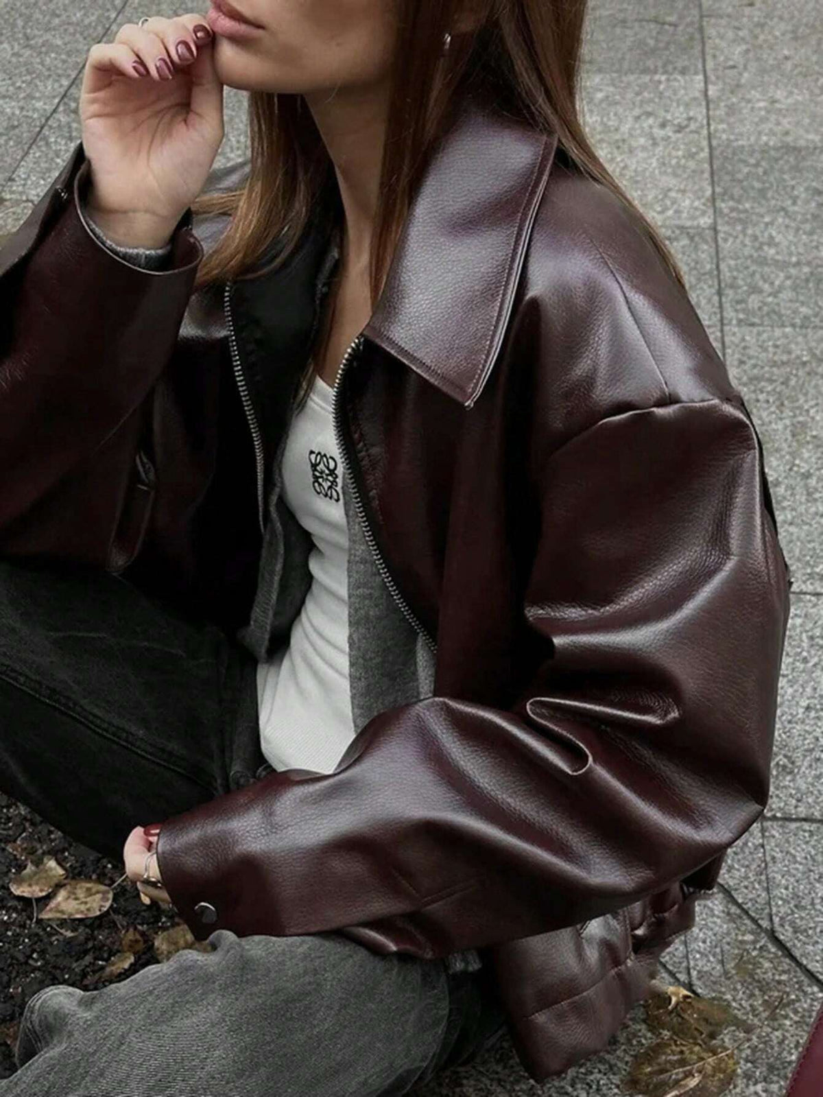 Giacca da donna monocolore alla moda, per la primavera e l'autunno