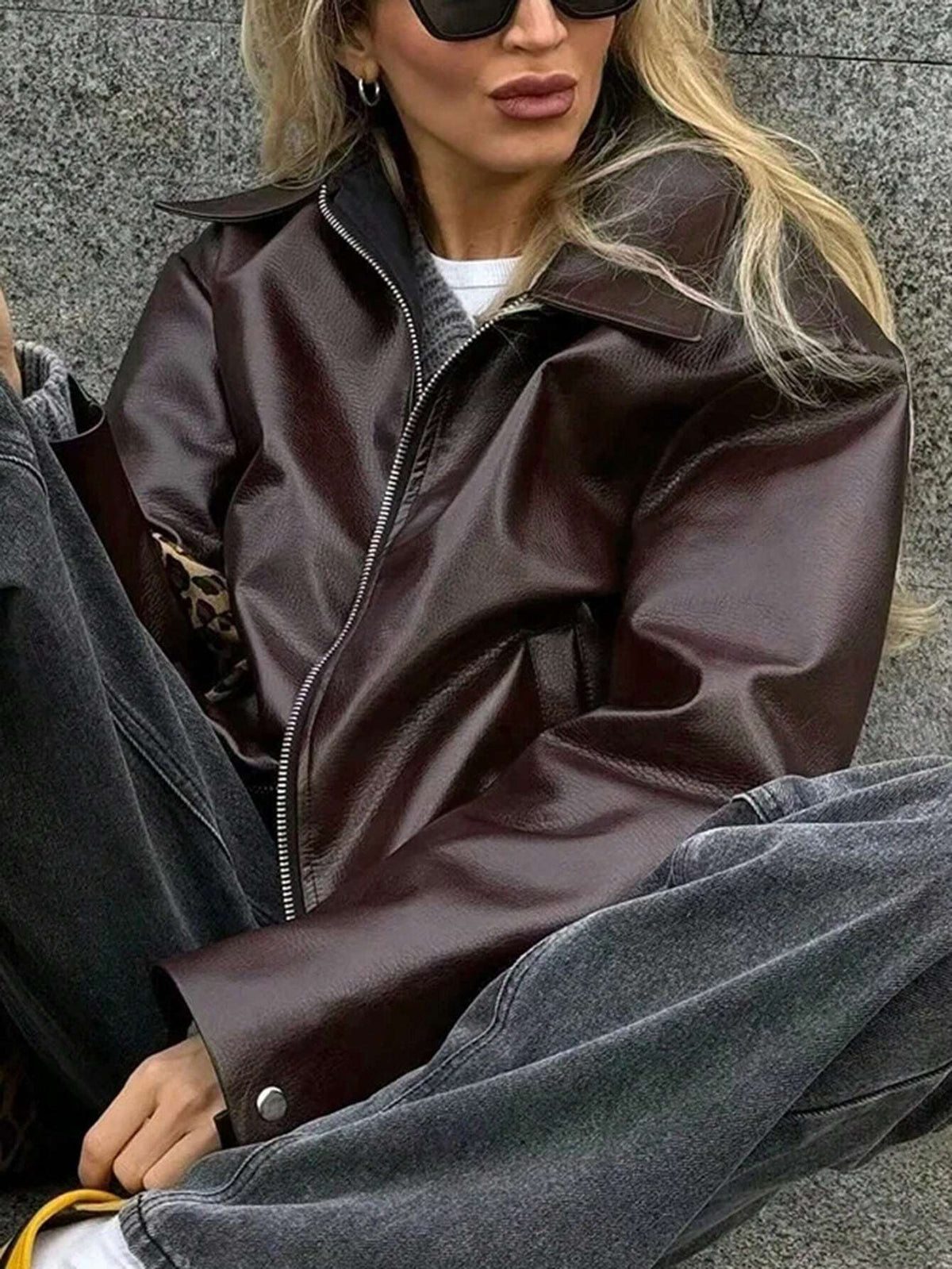 Giacca da donna monocolore alla moda, per la primavera e l'autunno