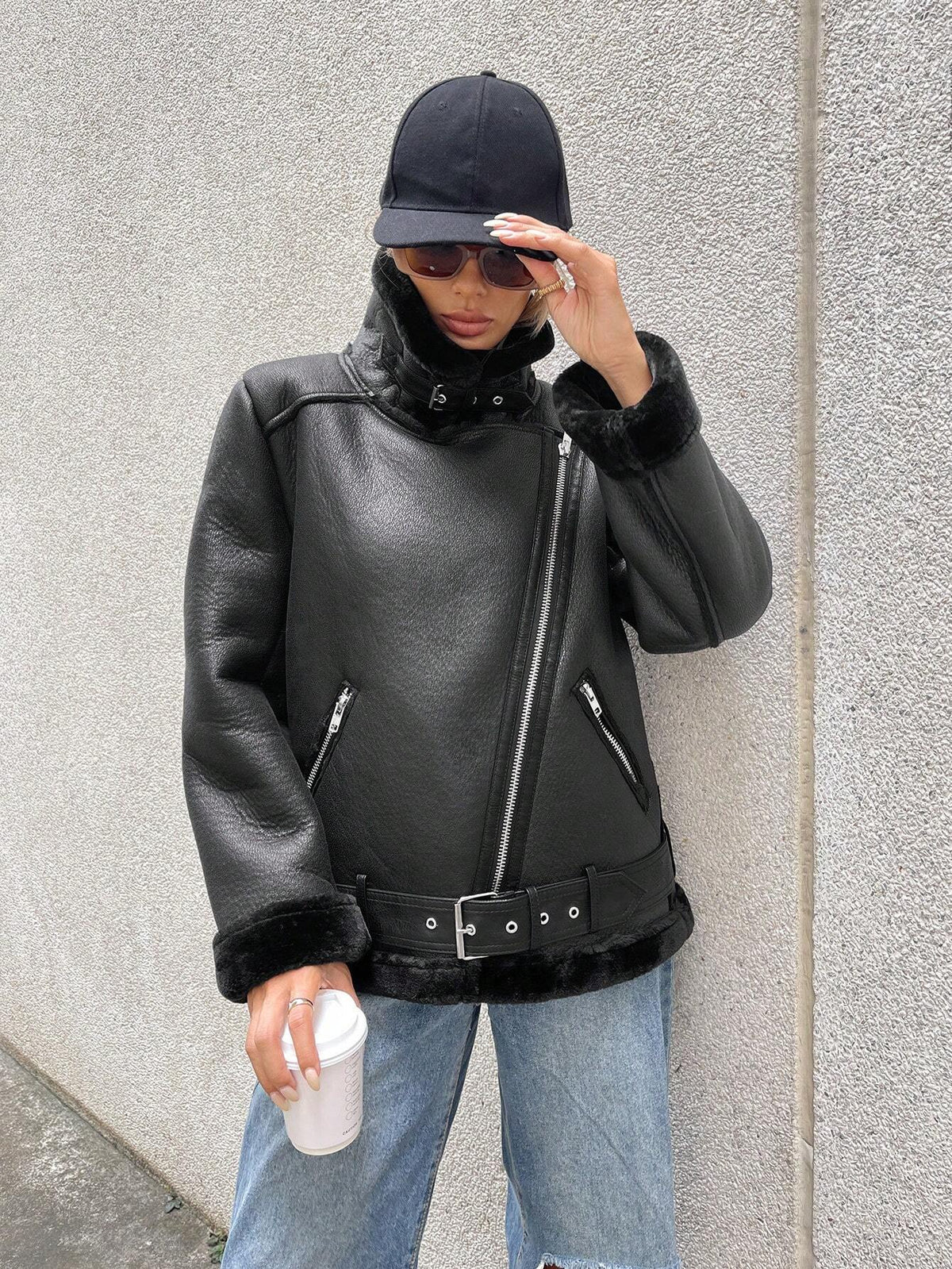 Giacche con zip con cintura
