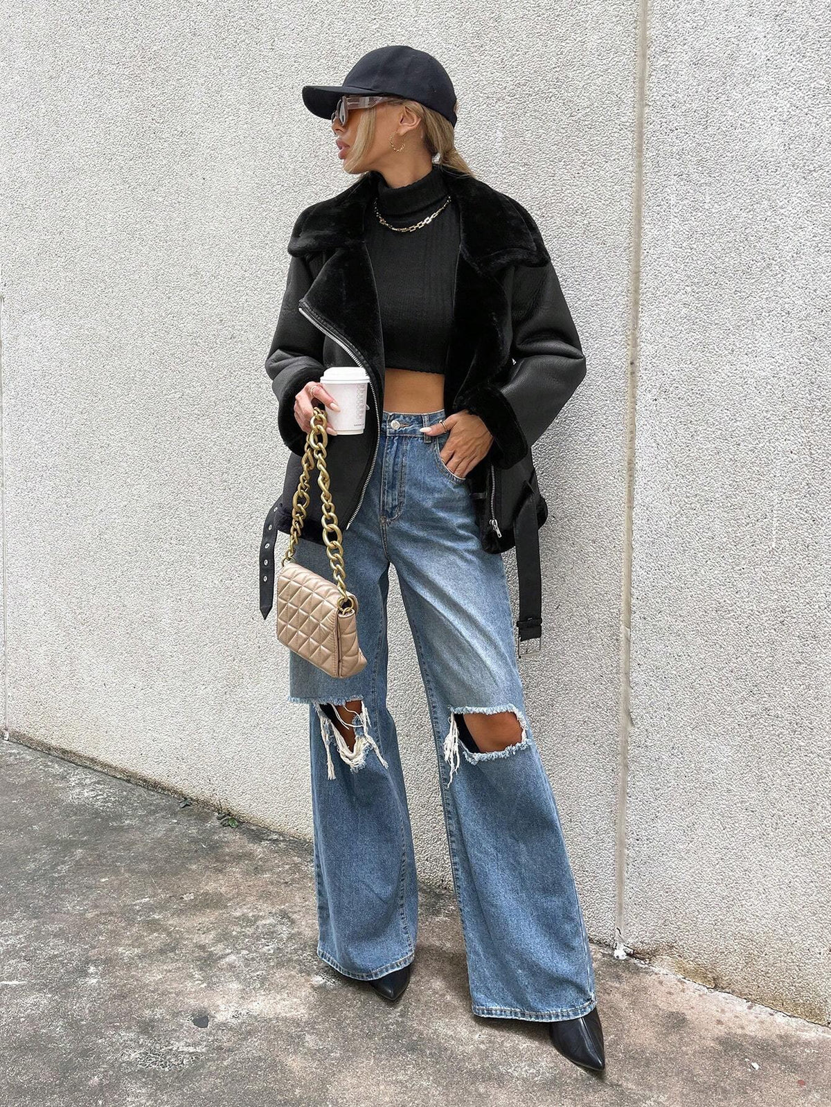 Giacche con zip con cintura