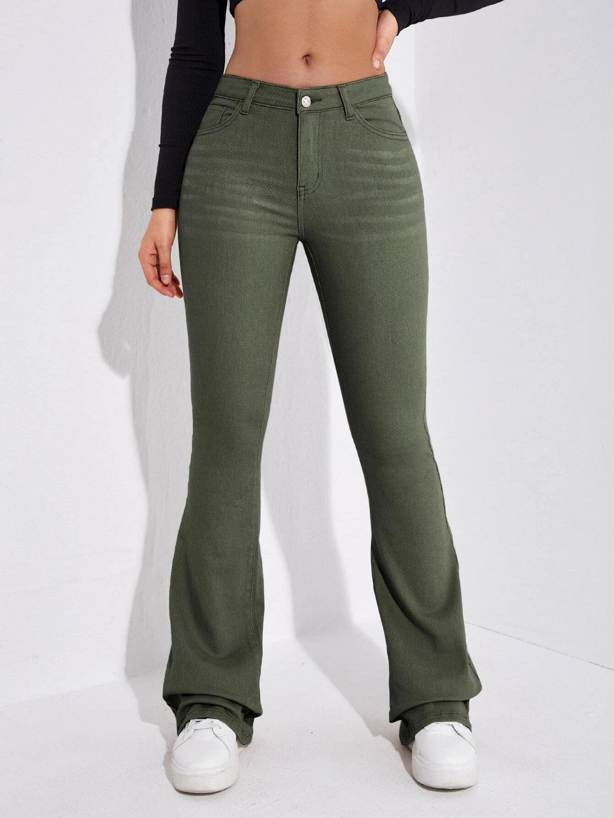 Jeans tasca inclinata bootcut
