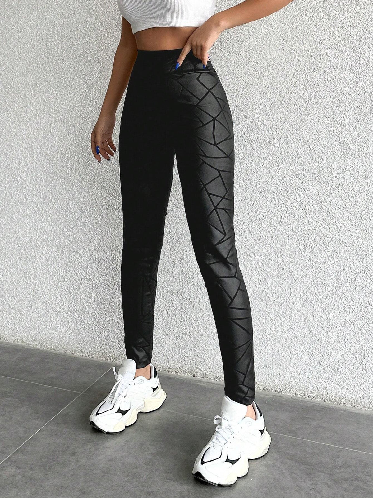 Leggings ampia fascia in vita