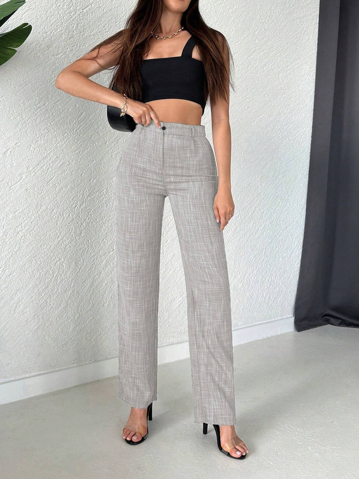 Pantaloni A Gamba Dritta Per Donne