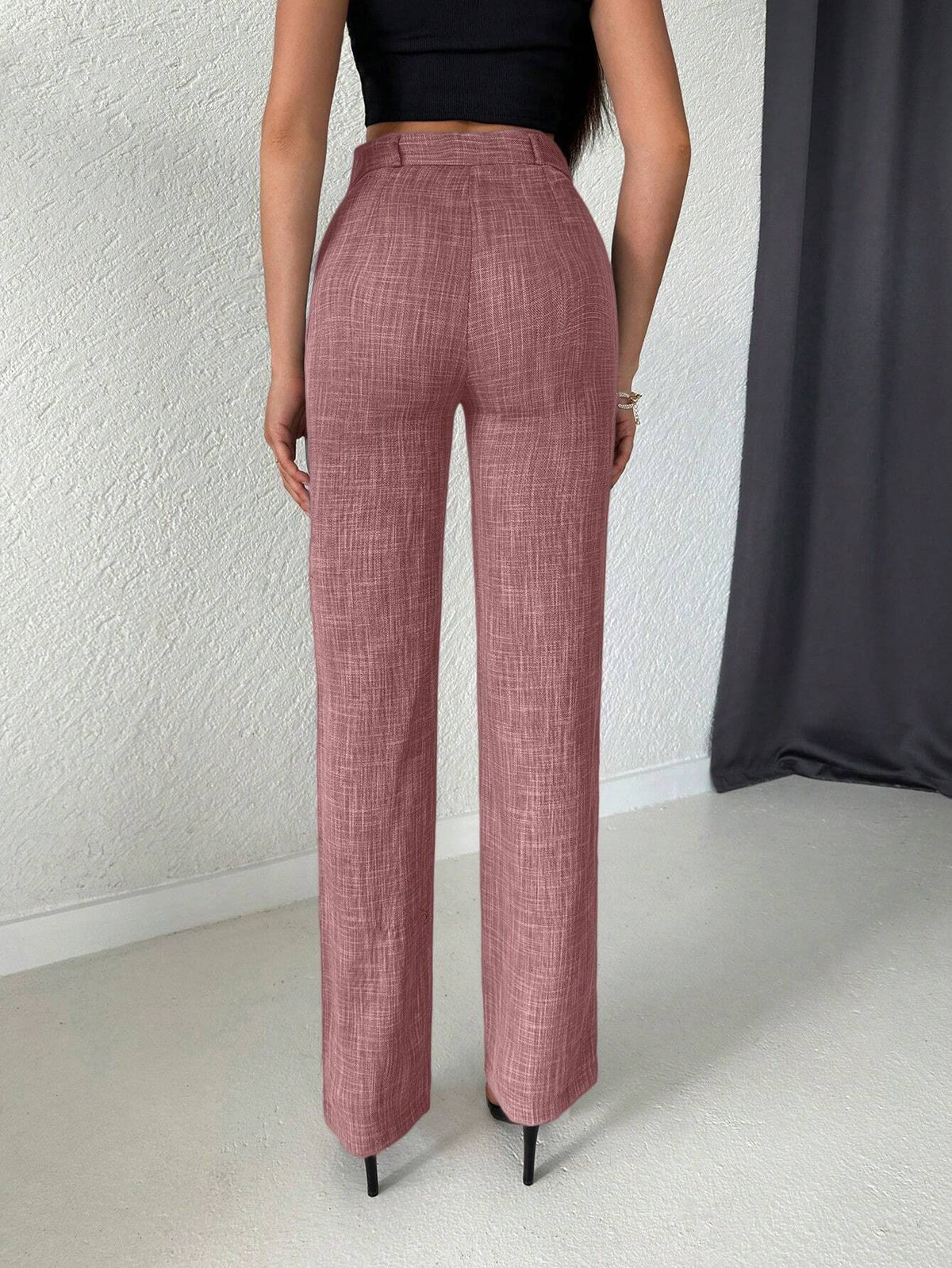 Pantaloni A Gamba Dritta Per Donne